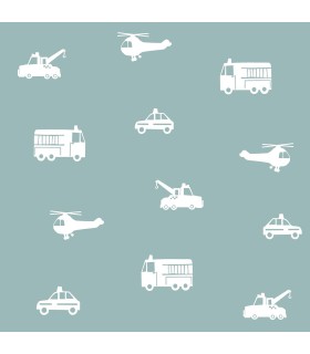 4060-128864 - Briony Blue Vehicles Wallpaper by Chesapeake