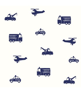 4060-137321 - Briony Navy Vehicles Wallpaper by Chesapeake