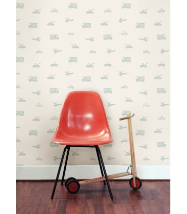 4060-128856 - Briony Sage Vehicles Wallpaper by Chesapeake