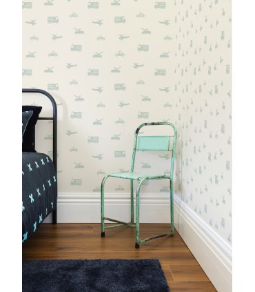 4060-128856 - Briony Sage Vehicles Wallpaper by Chesapeake