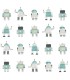 4060-138938 - Callum Teal Robots Wallpaper by Chesapeake