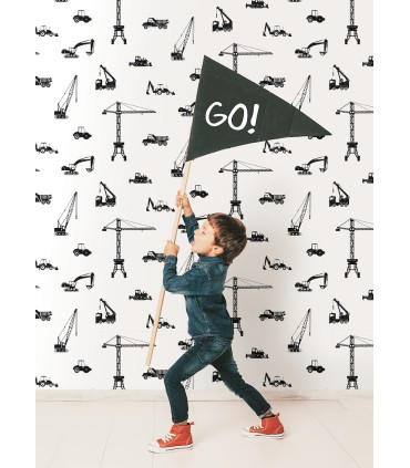 4060-139263 - Eowyn Black Cranes Wallpaper by Chesapeake