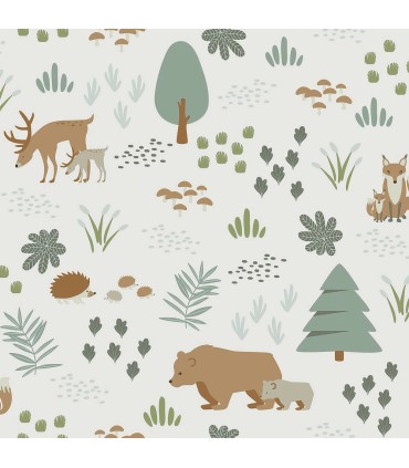 4060-139247 - Finola Moss Bears Wallpaper by Chesapeake