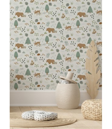 4060-139247 - Finola Moss Bears Wallpaper by Chesapeake