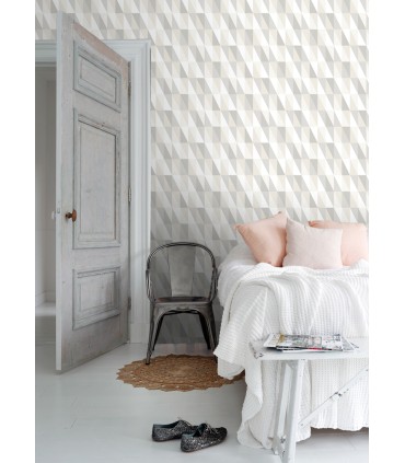 4060-138922 - Inez Nuetral Geometric Wallpaper by Chesapeake