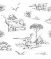 4060-139269 - Isolde Charcoal Dinosaurs Wallpaper by Chesapeake