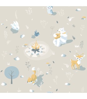 4060-31307 - Jesper Beige Campfire Wallpaper by Chesapeake