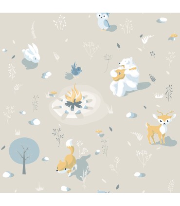 4060-31307 - Jesper Beige Campfire Wallpaper by Chesapeake