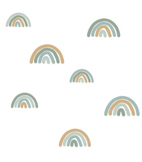 4060-139254 - Joss Teal Rainbow Wallpaper by Chesapeake