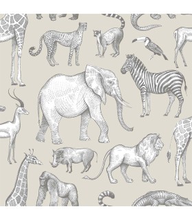 4060-139270 - Kenji Taupe Safari Wallpaper by Chesapeake