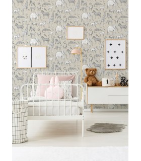 4060-139270 - Kenji Taupe Safari Wallpaper by Chesapeake