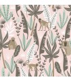 4060-139072 - Kiki Pink Monkeys Wallpaper by Chesapeake