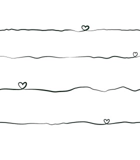 4060-381403 - Love & Hearts Black Script Wallpaper by Chesapeake