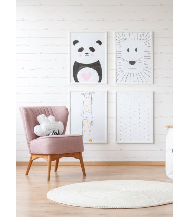 4060-381402 - Love & Hearts Pink Script Wallpaper by Chesapeake