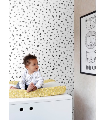 4060-139034 - Ona Charcoal Terrazzo Wallpaper by Chesapeake