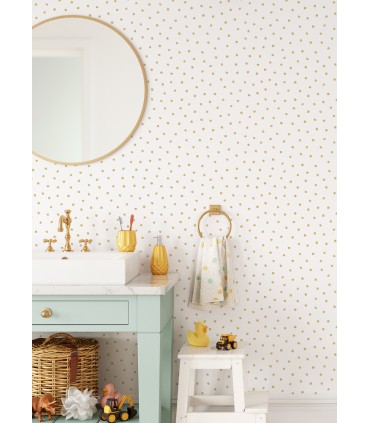 4060-138937 - Pixie Gold Dots Wallpaper by Chesapeake