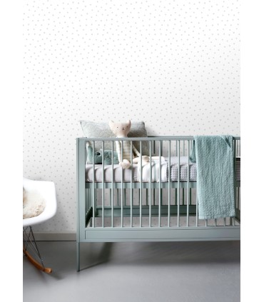 4060-138935 - Pixie Grey Dots Wallpaper by Chesapeake