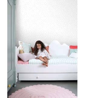 4060-138935 - Pixie Grey Dots Wallpaper by Chesapeake