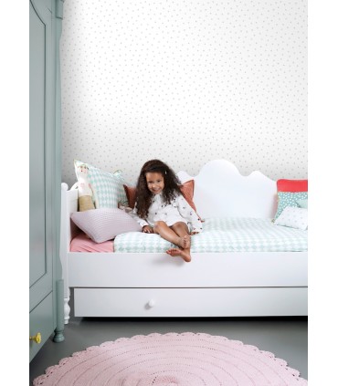 4060-138935 - Pixie Grey Dots Wallpaper by Chesapeake