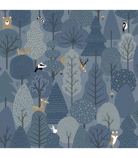 4060-51601 - Quillen Indigo Forest Wallpaper by Chesapeake