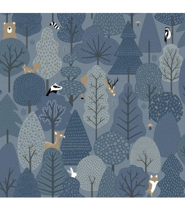 4060-51601 - Quillen Indigo Forest Wallpaper by Chesapeake