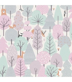 4060-51603 - Quillen Pink Forest Wallpaper by Chesapeake