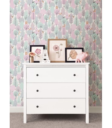 4060-51603 - Quillen Pink Forest Wallpaper by Chesapeake