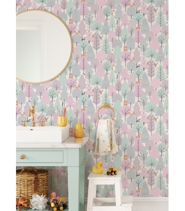 4060-51603 - Quillen Pink Forest Wallpaper by Chesapeake