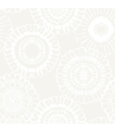 4060-138910 - Sonnet Platinum Floral Wallpaper by Chesapeake