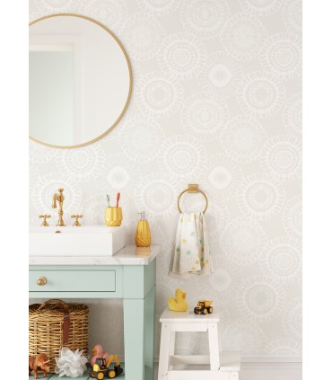 4060-138910 - Sonnet Platinum Floral Wallpaper by Chesapeake