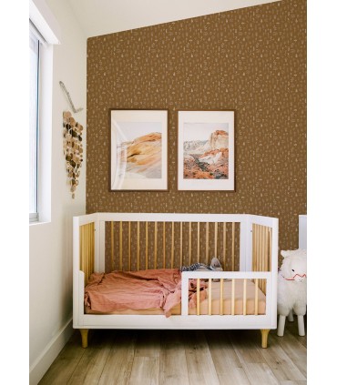 4060-139281 - Tatula Chestnut Floral Wallpaper by Chesapeake