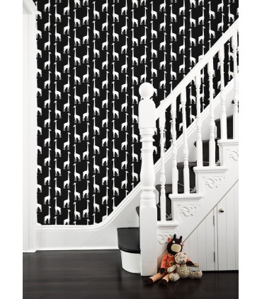 4060-139062 - Vivi Black Giraffe Wallpaper by Chesapeake