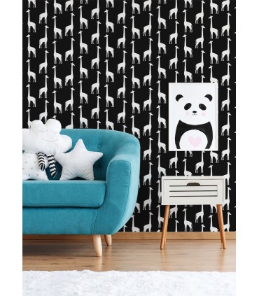 4060-139062 - Vivi Black Giraffe Wallpaper by Chesapeake