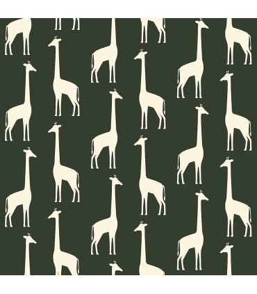 4060-139060 - Vivi Green Giraffe Wallpaper by Chesapeake