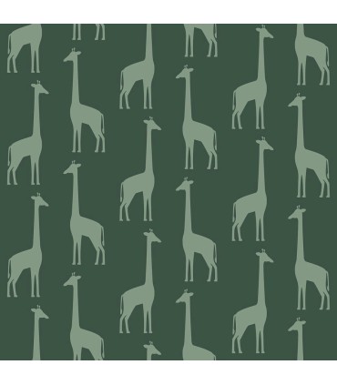 4060-139061 - Vivi Teal Giraffe Wallpaper by Chesapeake