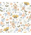 4060-58105 - Zev Coral Butterfly Wallpaper by Chesapeake
