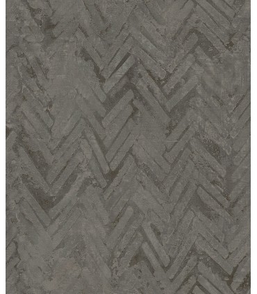4105-86611 - Amesemi Dark Grey Distressed Herringbone Wallpaper by A Street
