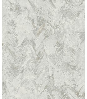 4105-86610 - Amesemi Light Grey Distressed Herringbone Wallpaper by A Street