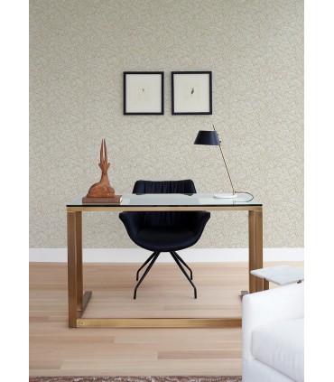 4105-86631 - Bulan Champagne Abstract Lines Wallpaper by A Street