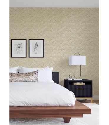 4105-86622 - Helene Gold Glitter Geometric Wallpaper by A Street