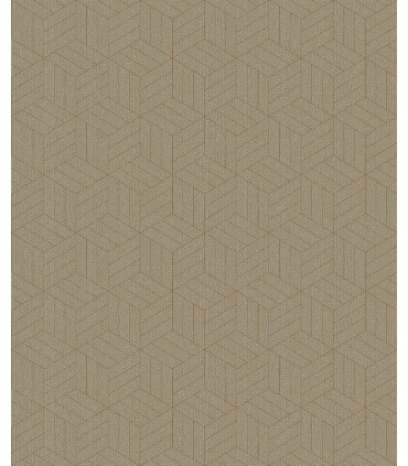 4105-86642 - Izarra Copper Geometric Block Wallpaper by A Street