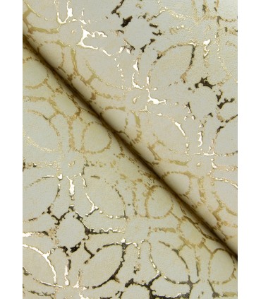 4105-86664 - Khauta Gold Floral Geometric Wallpaper by A Street