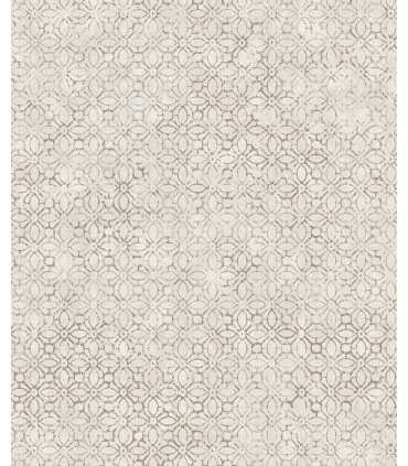 4105-86666 - Khauta Silver Floral Geometric Wallpaper by A Street