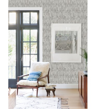 4105-86605 - Kintana Silver Abstract Trellis Wallpaper by A Street