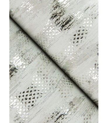 4105-86605 - Kintana Silver Abstract Trellis Wallpaper by A Street