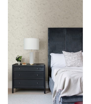 4105-86651 - Mahina Silver Floral Vine Wallpaper by A Street