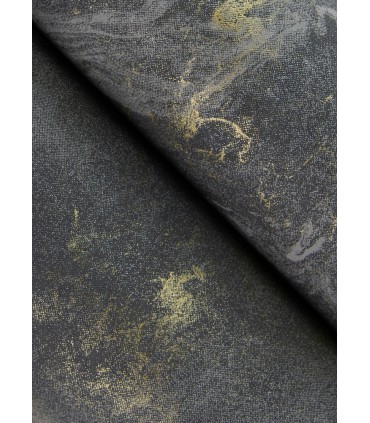 4105-86619 - Meness Black Metallic Marbling Wallpaper by A Street