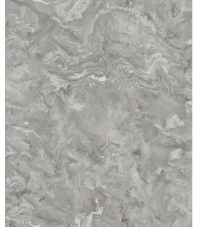 4105-86618 - Meness Grey Metallic Marbling Wallpaper by A Street