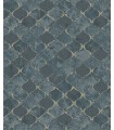 4105-86607 - Pilak Blue Ogee Tile Wallpaper by A Street