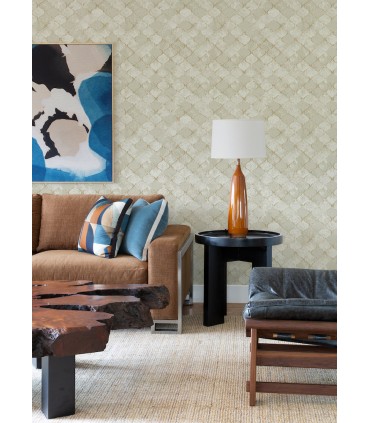 4105-86609 - Pilak Gold Ogee Tile Wallpaper by A Street